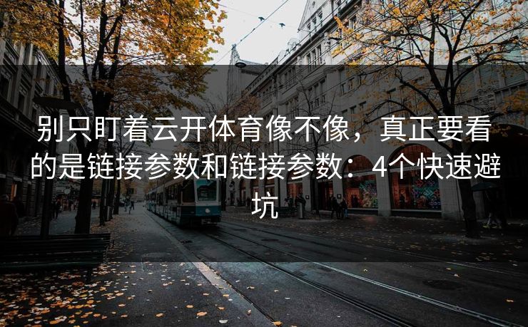 别只盯着云开体育像不像，真正要看的是链接参数和链接参数：4个快速避坑