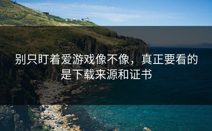 别只盯着爱游戏像不像，真正要看的是下载来源和证书